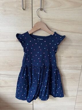 Epic Threads Navy Heart-Print Ruffle Sleeve Dress